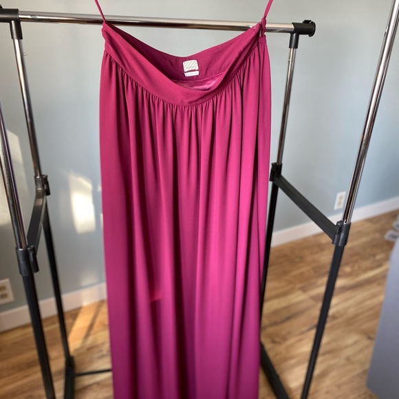 Wine Coloured Maxi Skirt - Picture 2 of 3
